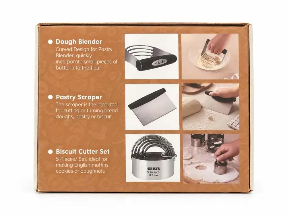 HULISEN Professional Baking Dough Tools - - 5 Pieces / Set